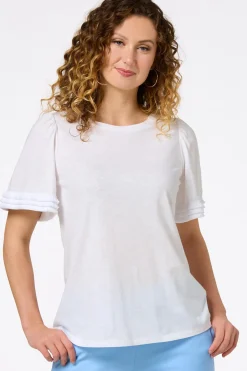 Fringe Puff Sleeve Tee