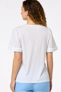 Fringe Puff Sleeve Tee