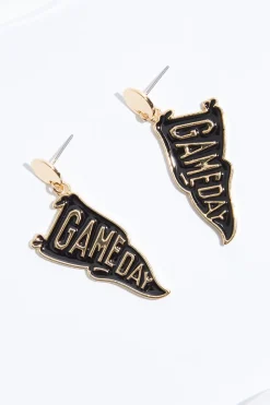 Game Day Flag Earrings