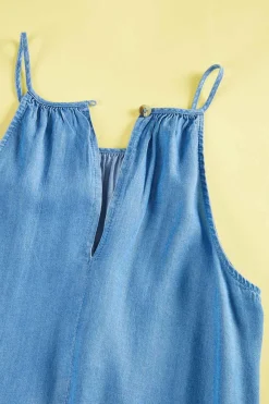 Girls Chambray Babydoll Dress