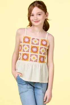 Girls Crochet Babydoll Tank
