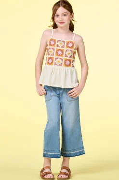 Girls Crochet Babydoll Tank