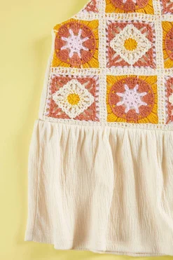 Girls Crochet Babydoll Tank