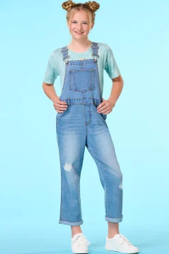 Girls Denim Overalls