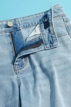 Girls Distressed Wide Leg Jeans