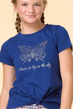 Girls Embellished Butterfly Tee