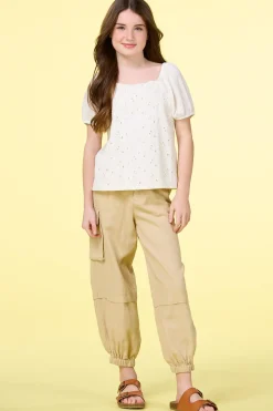 Girls Eyelet Top