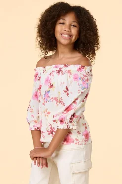 Girls Floral Poet Top