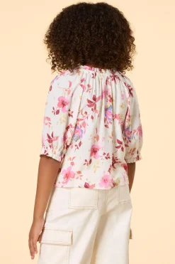 Girls Floral Poet Top