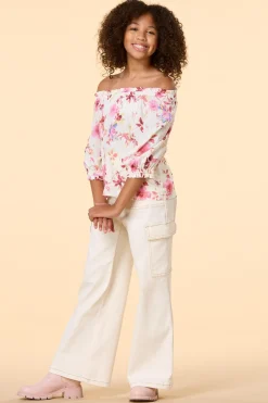 Girls Floral Poet Top