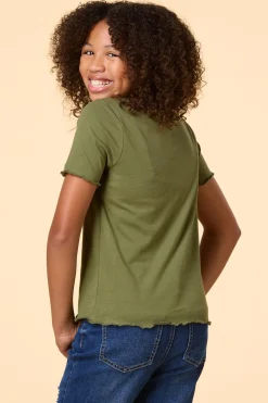 Girls Flower And Pumpkin Tee