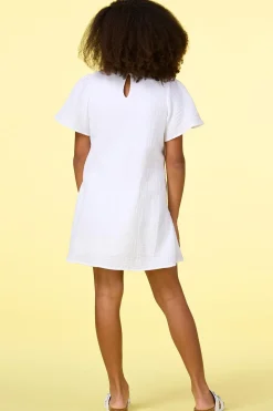 Girls Flowy White Dress