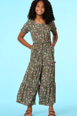 Girls Paisley Jumpsuit
