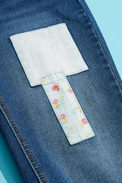 Girls Patchwork Jeans