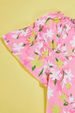Girls Pink Floral Top