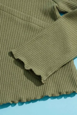 Girls Ribbed Faux Wrap Top