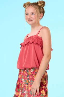 Girls Ruffled Bubble Tank