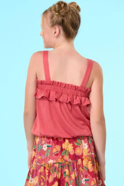 Girls Ruffled Bubble Tank