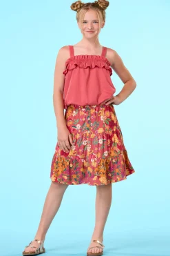 Girls Ruffled Bubble Tank