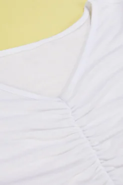 Girls Solid Ruched Top