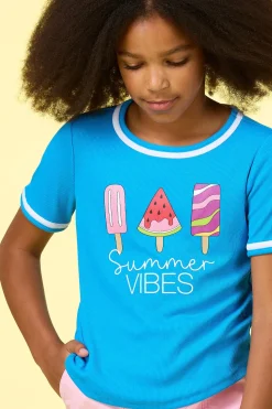 Girls Summer Vibes Tee