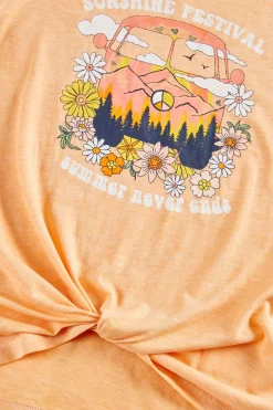 Girls Twisted Sunshine Tee