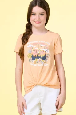 Girls Twisted Sunshine Tee