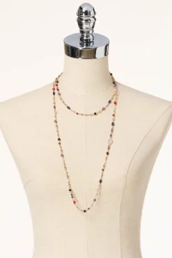 Glass Bead Long Necklace
