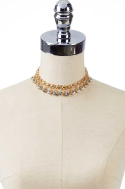 Glass Charm Chain Necklace