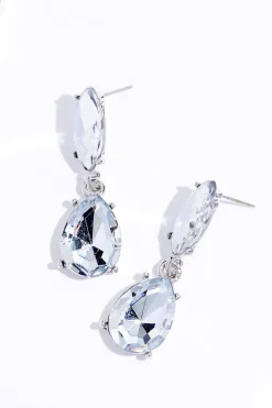 Glass Faceted Rhinestone Earrings