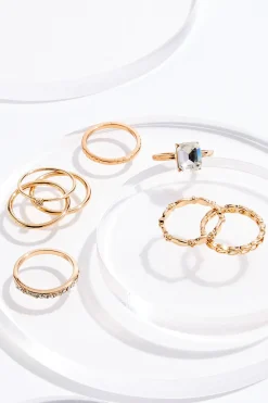 Glass Multi Ring Set