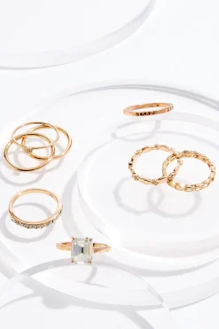 Glass Multi Ring Set
