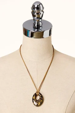 Glass Pendant Cord Necklace