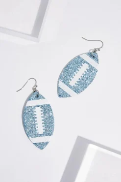 Glitter Football Earrings