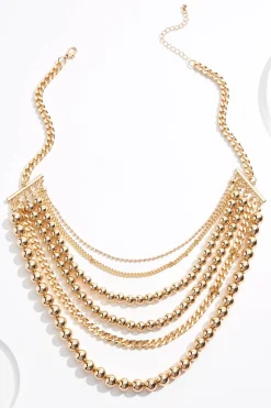 Gold Ball Layered Necklace