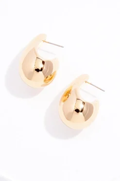 Gold Bubble Hoop Earrings