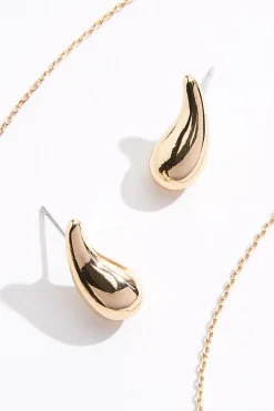 Gold Bubble Shape Necklace Set