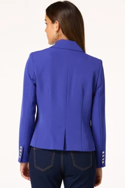 Gold Button Blue Blazer