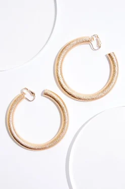 Gold Foiled Hoop Earrings