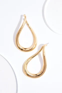 Gold Twist Hoop Earrings