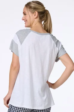 Gray Panel Eyelet Tunic