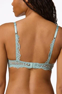 Green Ivory Lace Bra Set