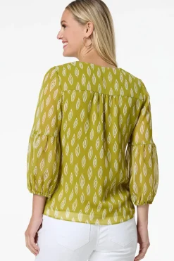 Green Lace Up Top