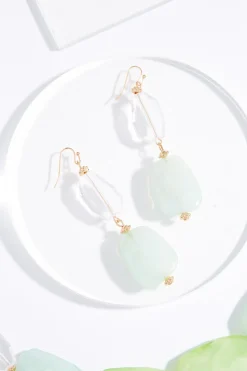 Green Lucite Layered Necklace Set