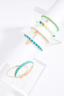 Green Multi Multi Bracelet Set