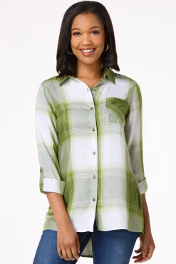 Green Plaid Tunic