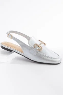 Hardware Slingback Loafer Flats