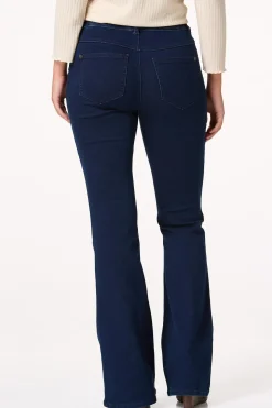 High Rise Pull- On Flare Leg Jeans