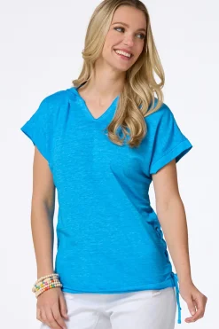 Hooded Lace Up Top