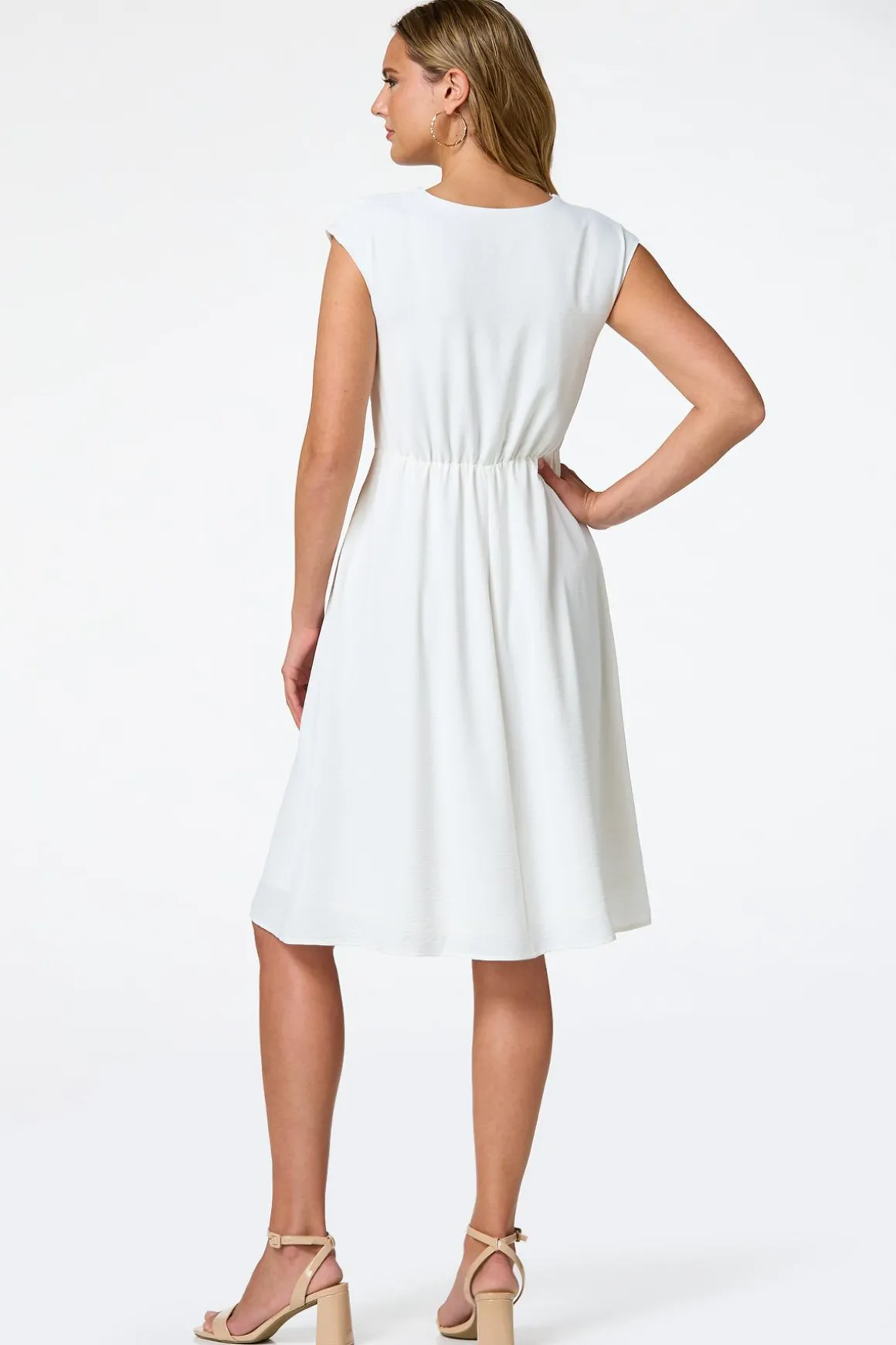 Ivory Knotted Waist Dress
